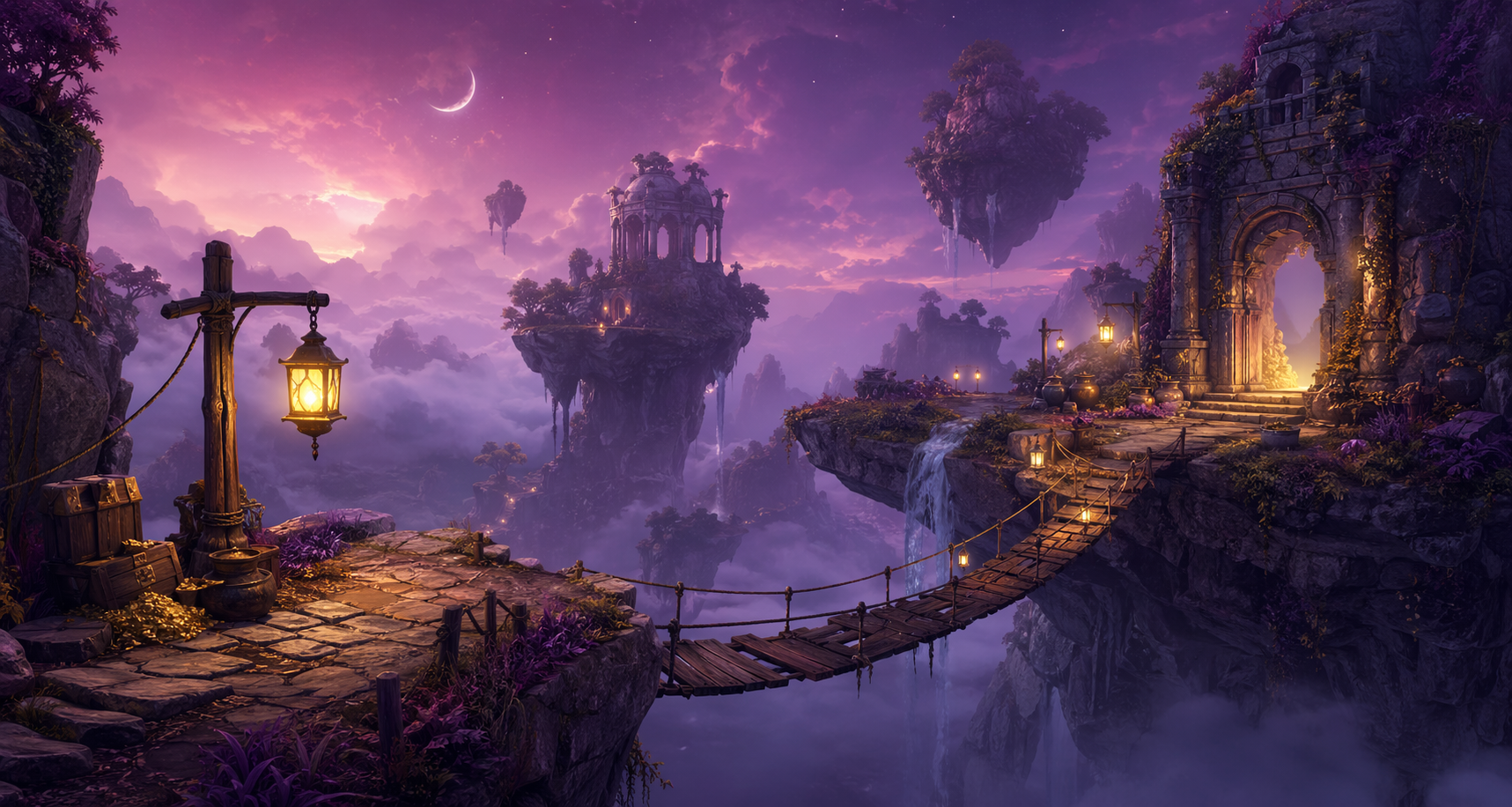 Misztikus kalandvilág lebegő romokkal